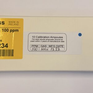 Danfoss 148H5234 kalibreringsampuller for gassdetektor, 10‑pakning med 100 ppm ammoniakkampuller